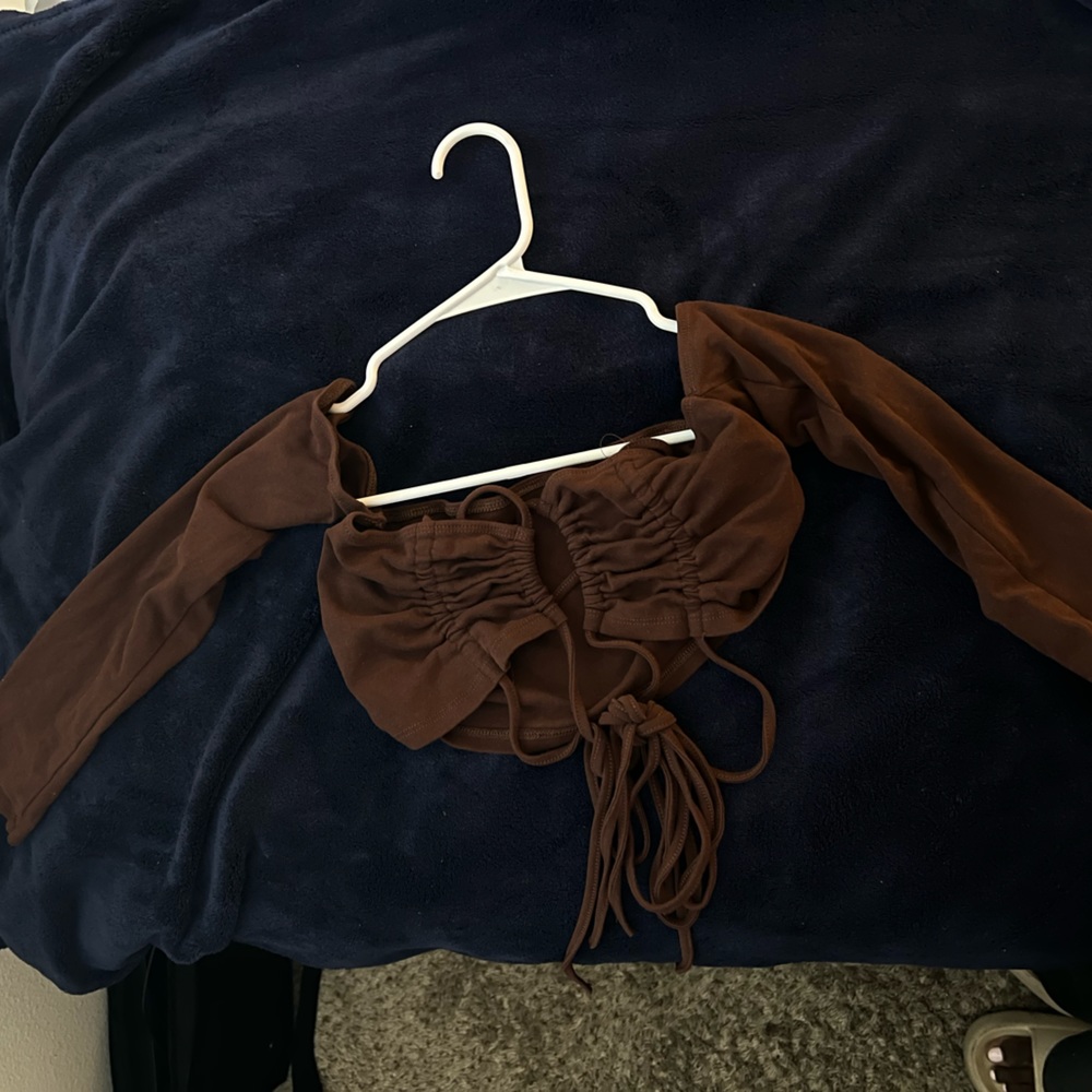 Brown crop top